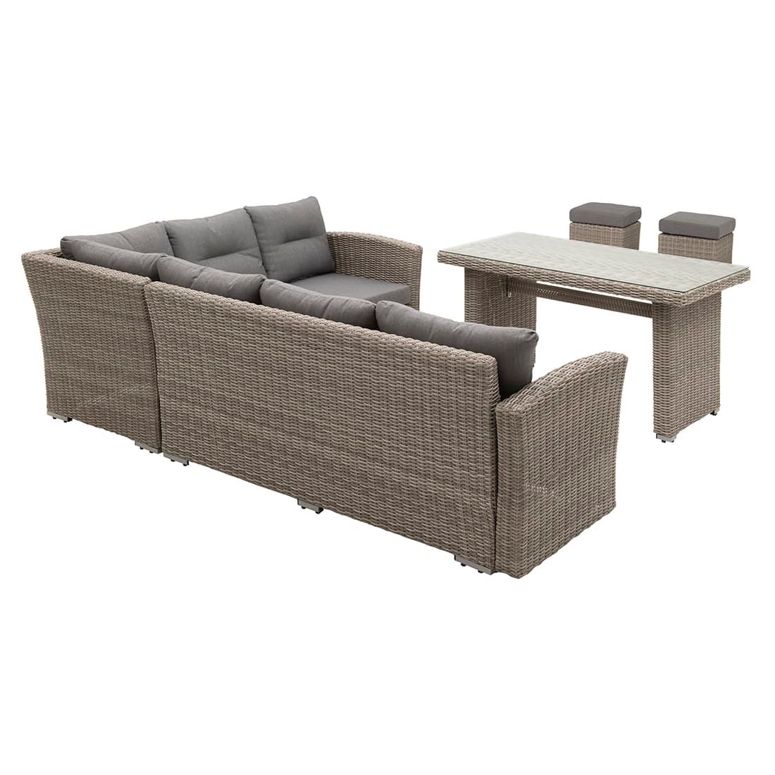 deVries Ferio Ecklounge 5-tlg. Geflecht/Polster