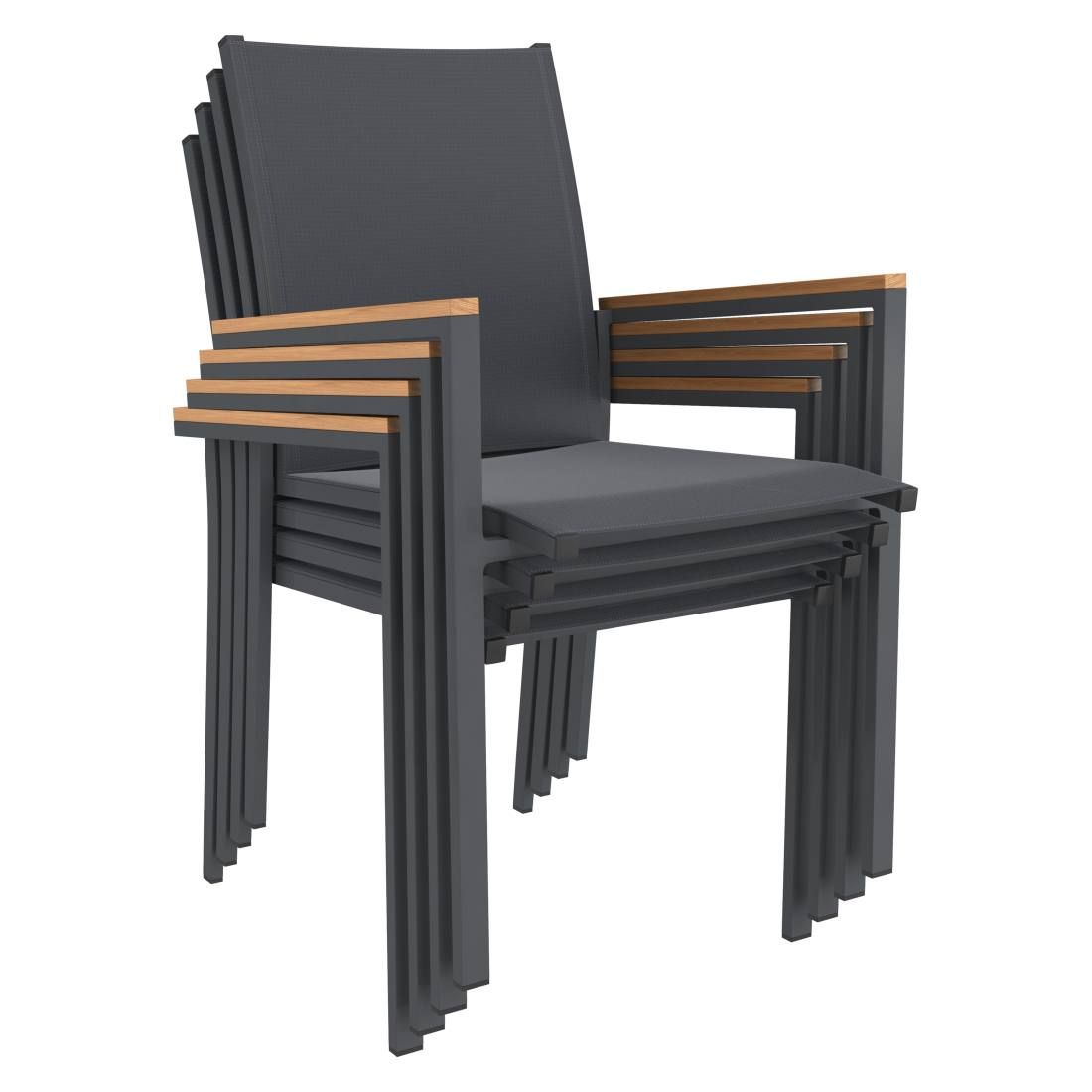 OUTLIV. Kobe Gartenmöbelset 5-tlg. mit Tisch 160x90 cm