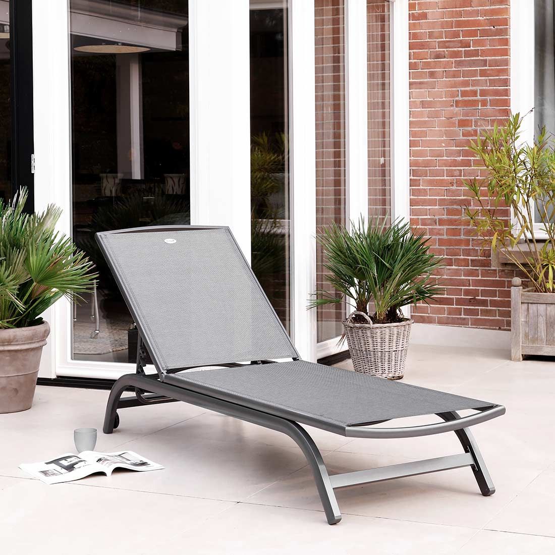 Hartman San Domingo Gartenliege Aluminium/Textilene