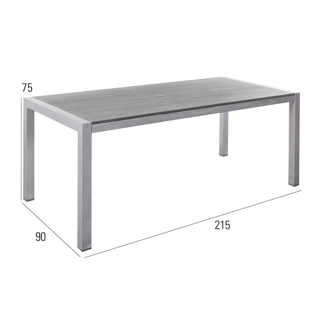 MBM Kennedy Gartentisch 215x90cm Aluminium/Resysta