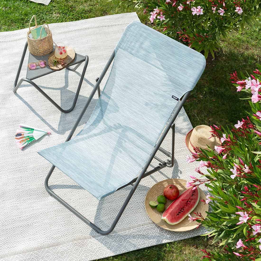 Lafuma Maxi Transat+ Liegestuhl Stahl/Velio® Mix