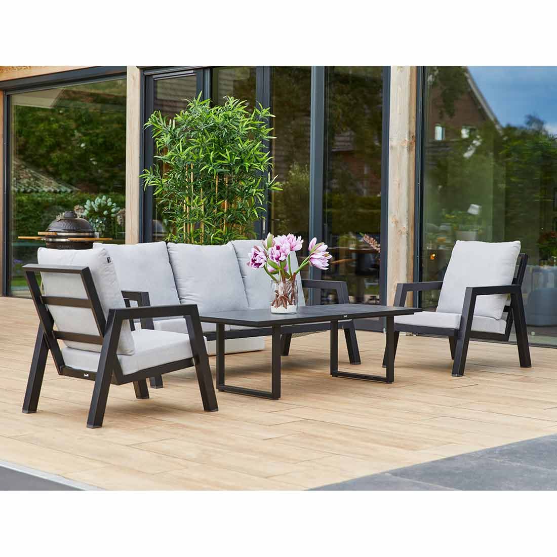 Hartman Ancona Lounge-Gruppe 4-tlg Aluminium/Olefin