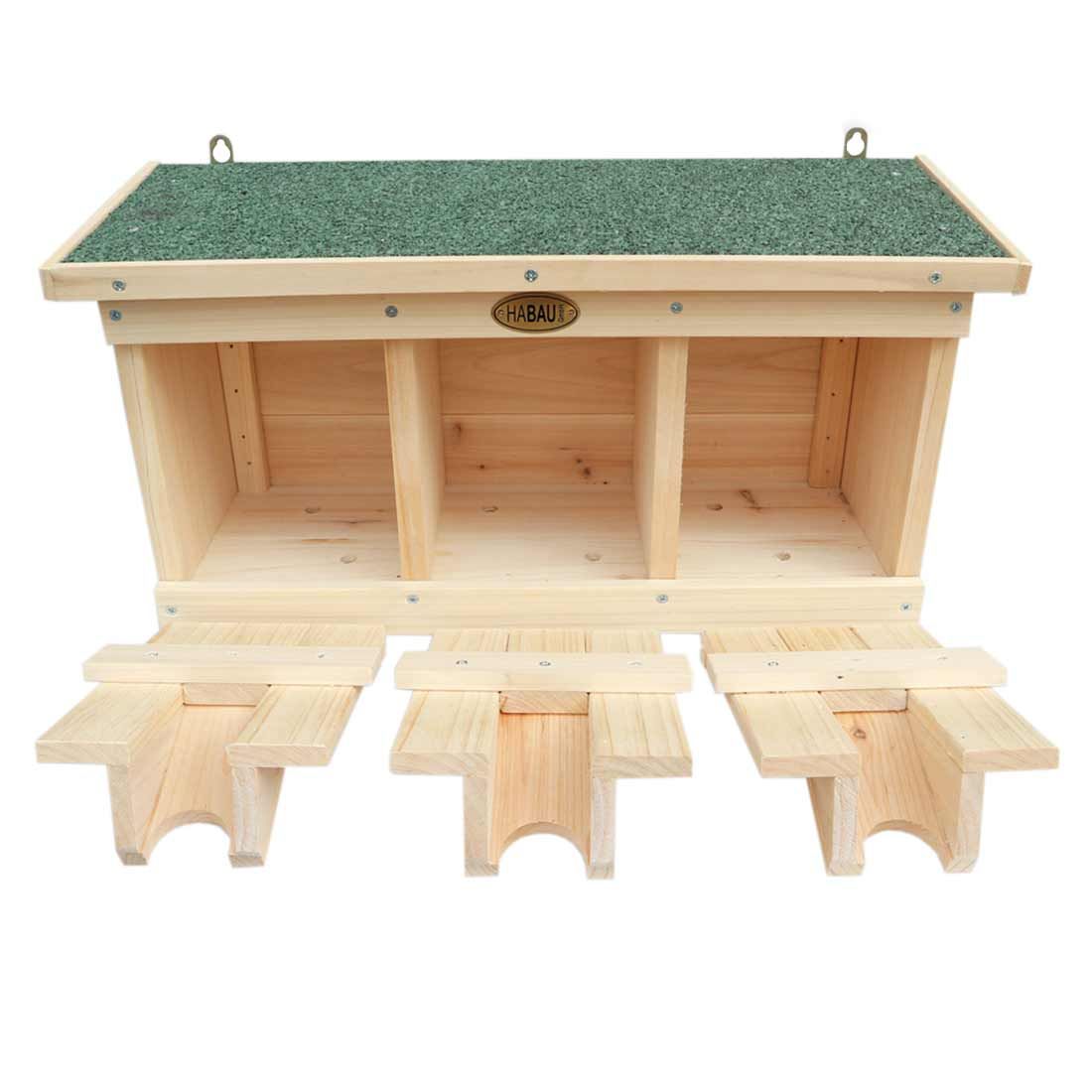 Habau Spatzenhaus 3-er 45,5x17x23 cm