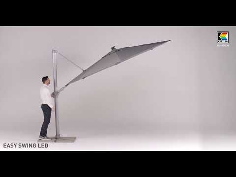 Kettler Easy Swing LED Ampelschirm 300x300cm Alu/Polyester