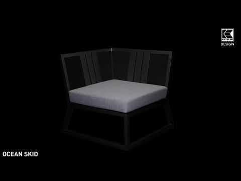 Kettler Ocean Skid Dininglounge 9-tlg. Aluminium/Olefin