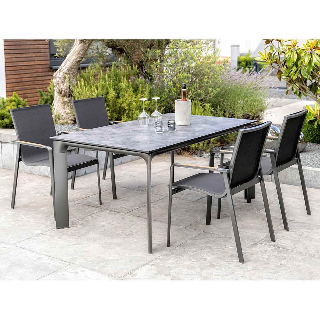 Kettler Diamond Gartenmöbelset 5-tlg. mit Tisch 160x95cm