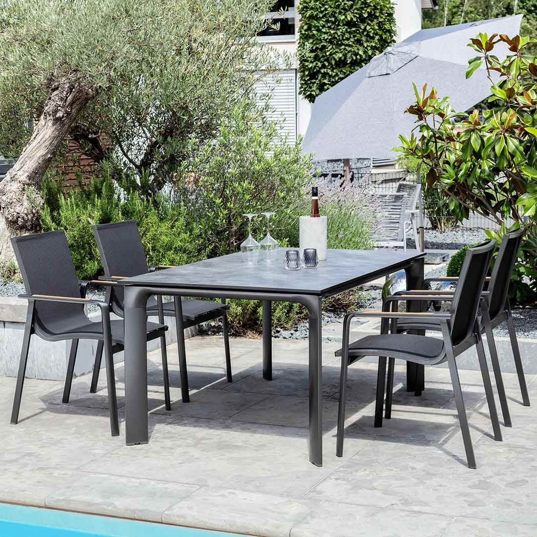 Kettler Diamond Gartenmöbelset 5-tlg. mit Tisch 160x95cm