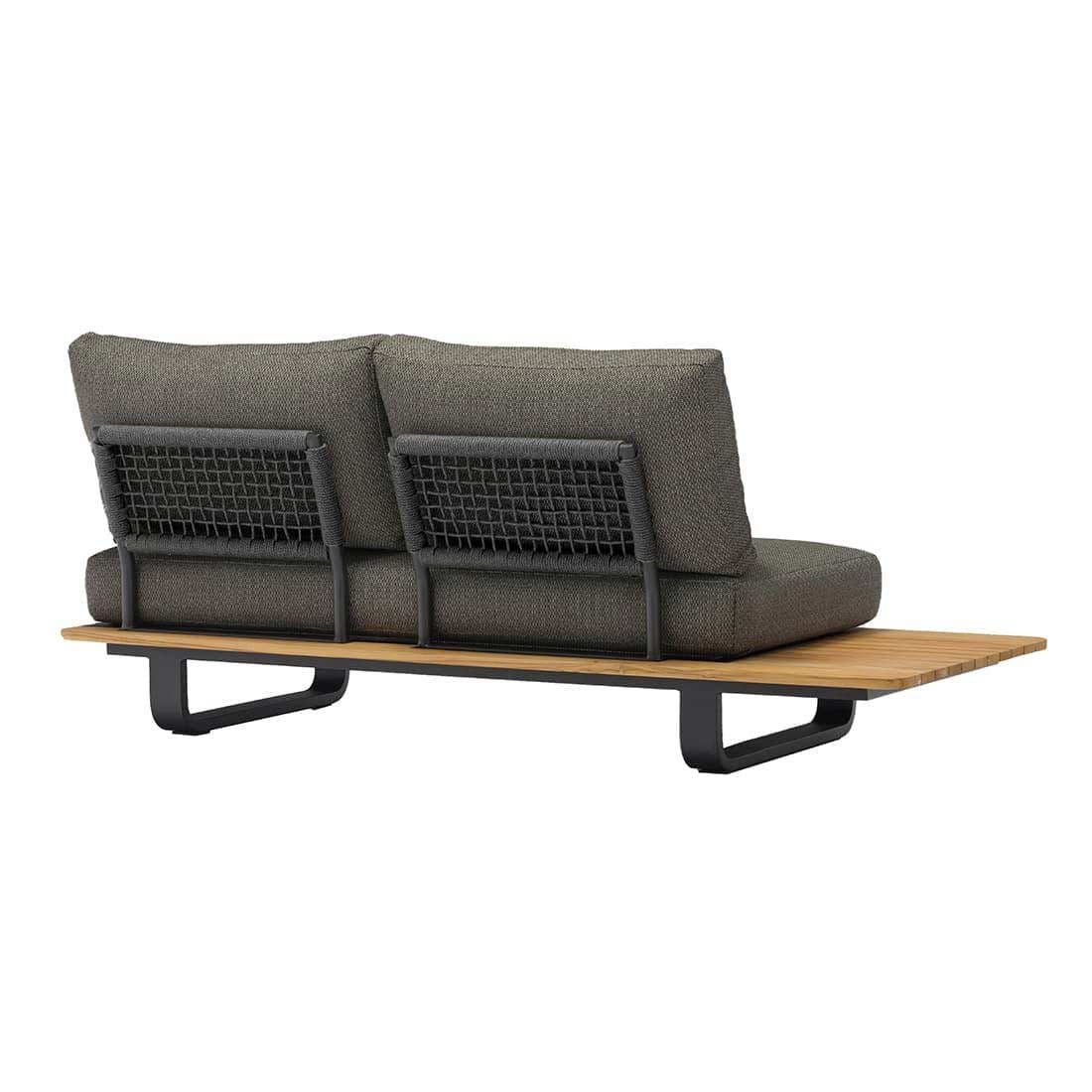 Zebra Park Ecklounge 5-tlg. Aluminium/Teak/Rope Graphit/Sutton Grey