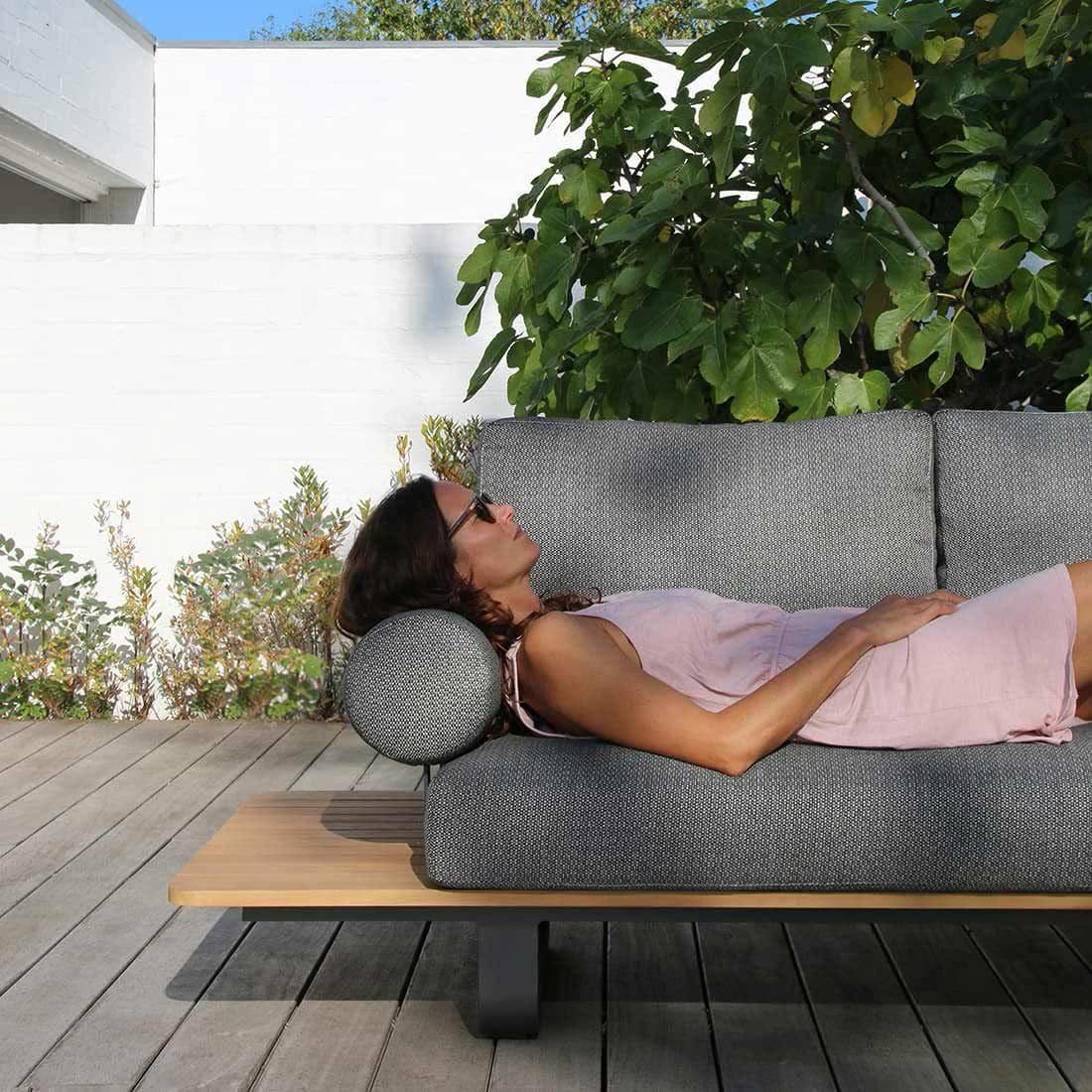 Zebra Park Ecklounge 5-tlg. Aluminium/Teak/Rope Graphit/Sutton Grey