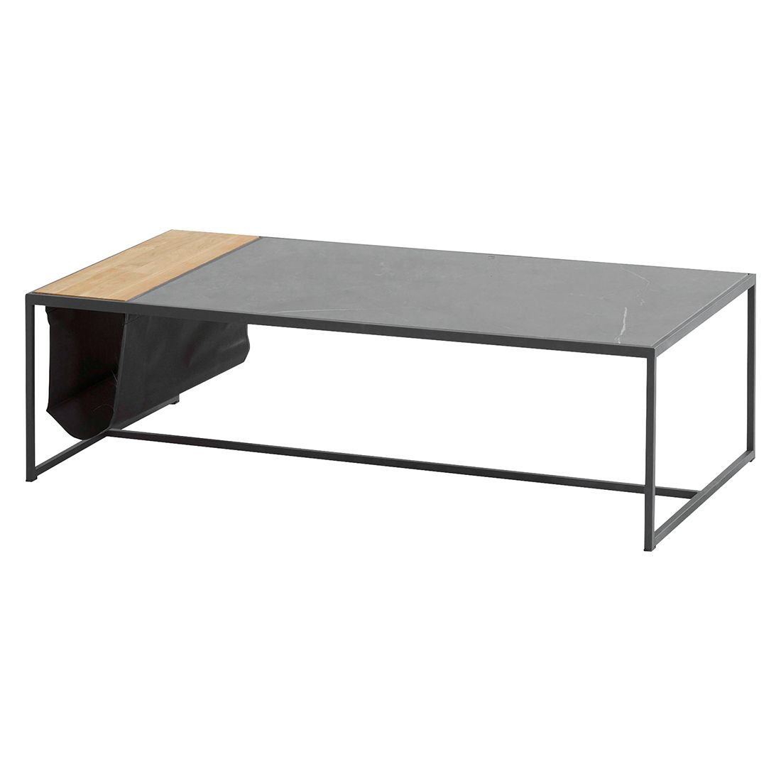 Trentino Loungeset 4-tlg. Edelstahl/Stoff und Teak Armlehnen
