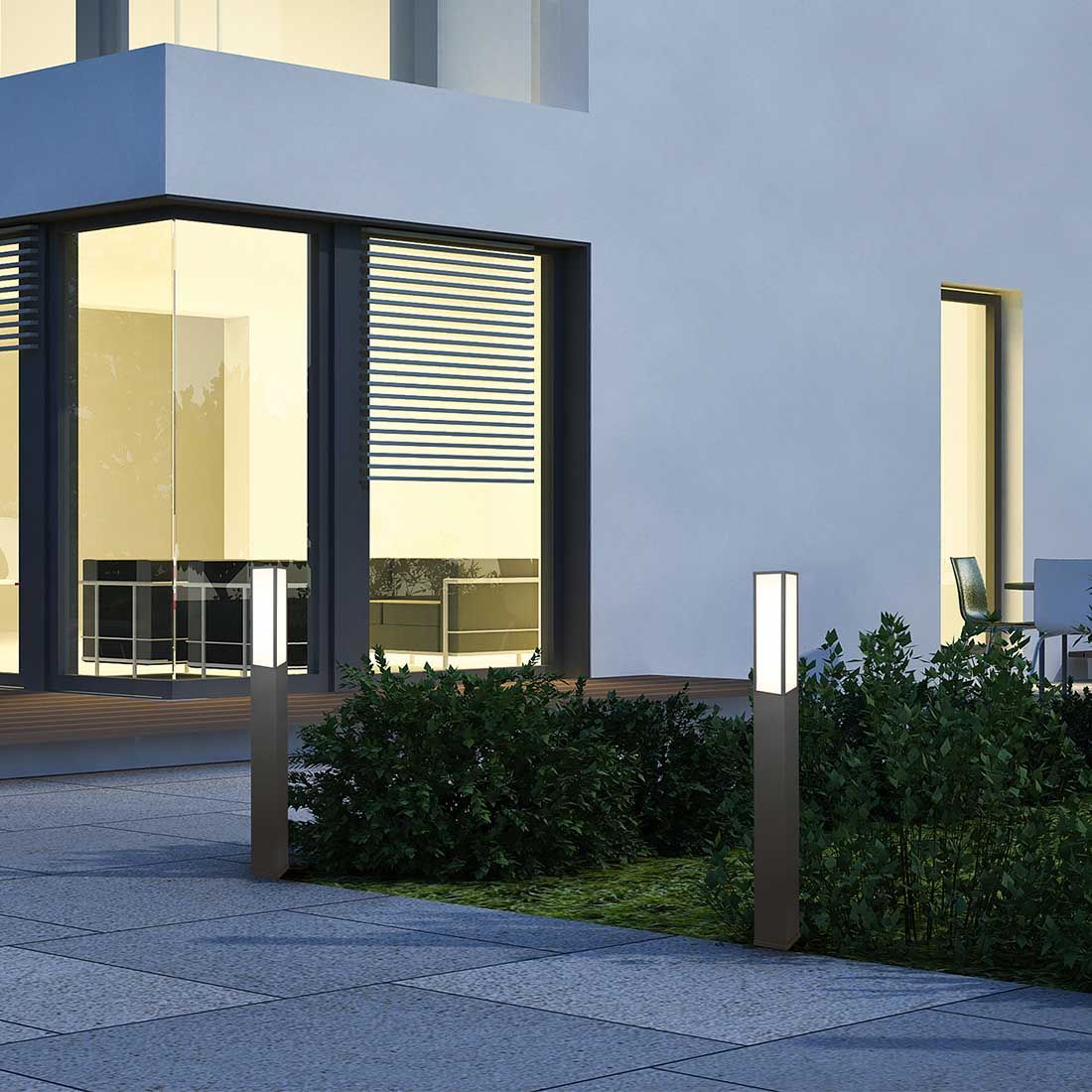Trio Leuchten Fuerte LED Wegeleuchte 15x15x155cm Aluminium