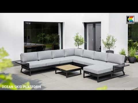 Kettler Ocean Skid Platform Ecklounge 8-tlg. Alu/Olefin
