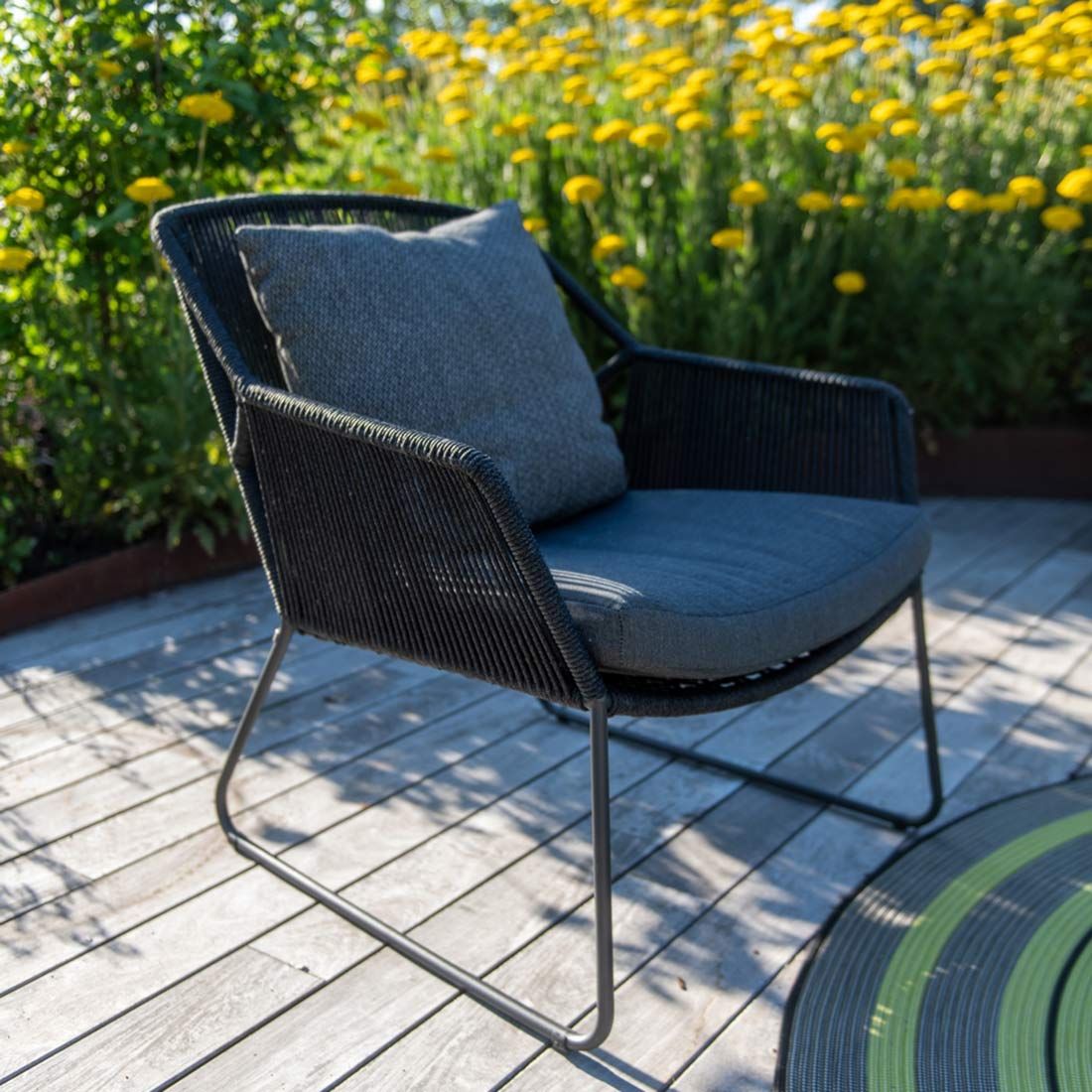4Seasons Accor Gartensessel Edelstahl/Rope inkl. Kissen