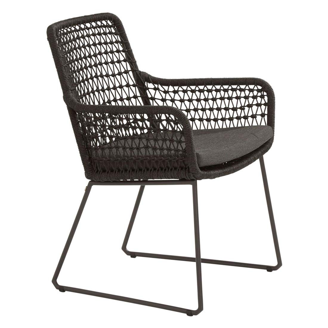 4Seasons Athena Diningsessel Edelstahl/Rope inkl. Kissen