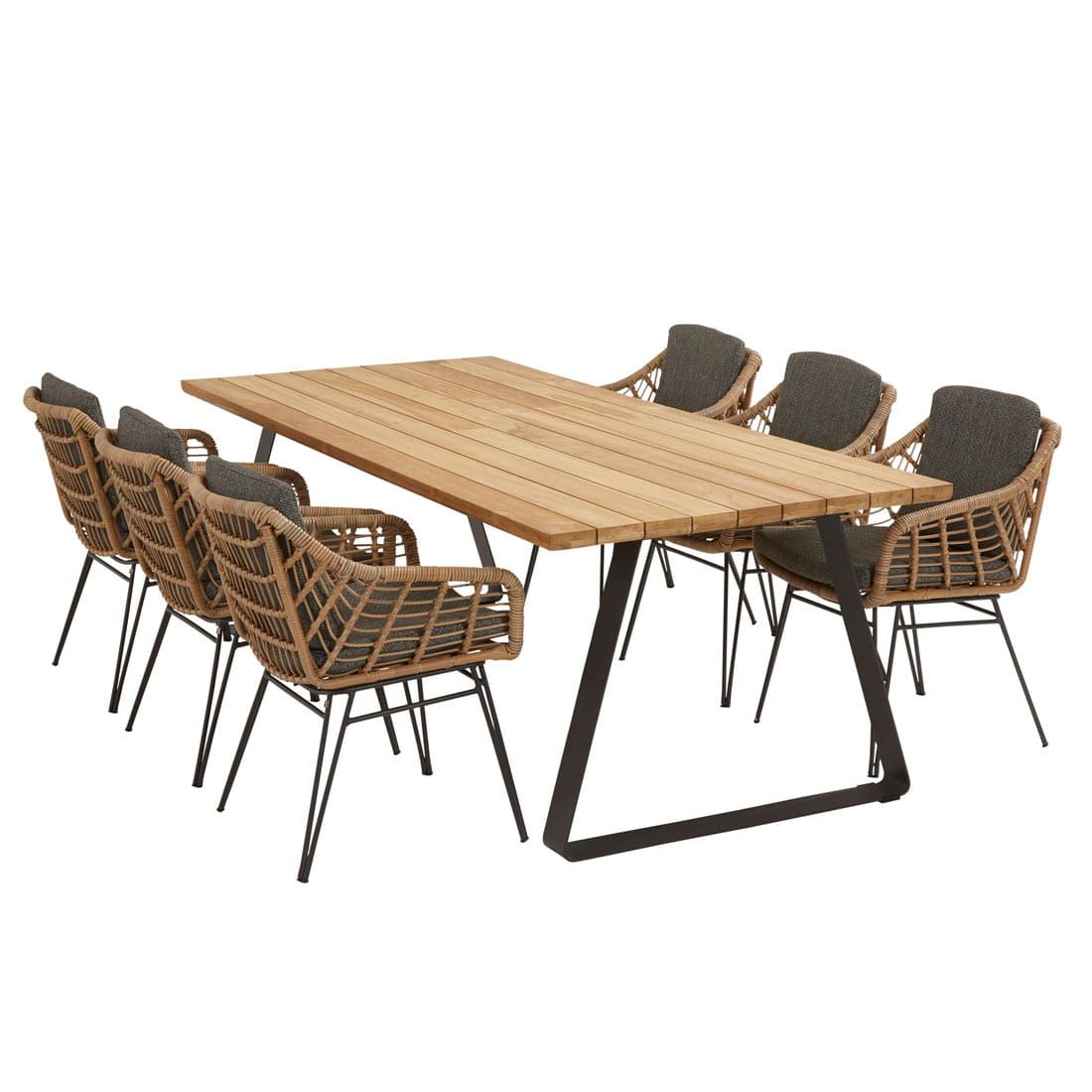4Seasons Cottage Gartenmöbelset 7-tlg. mit Tisch 240x100cm