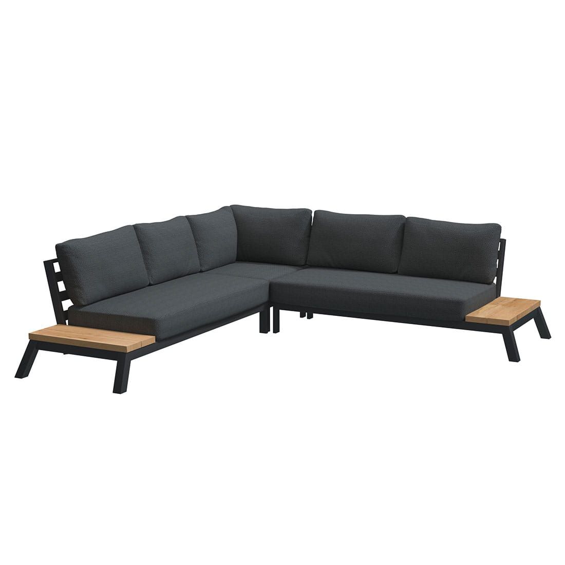 4Seasons Empire Ecklounge Aluminium/Teak
