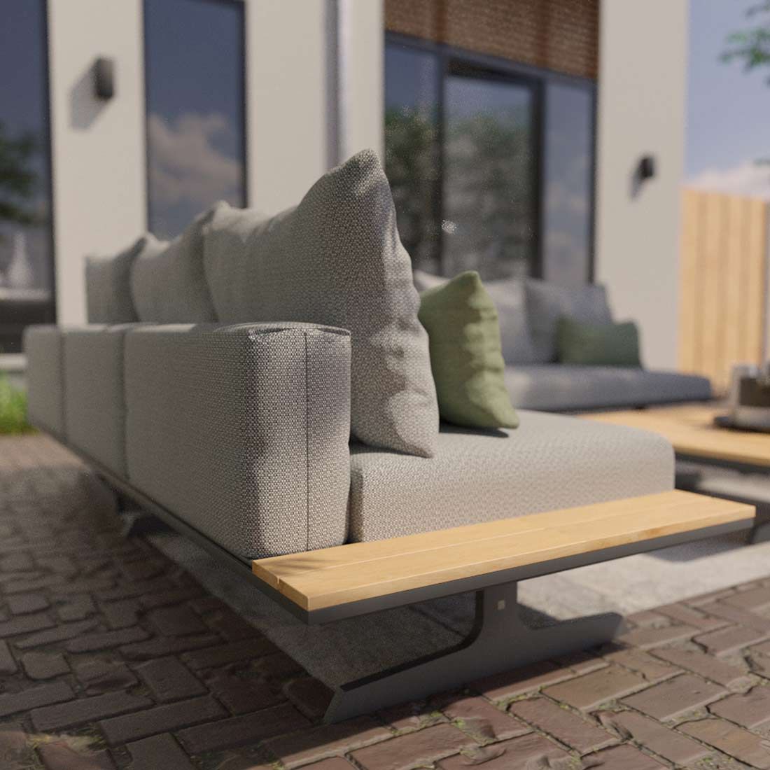 4Seasons Endless Multi-Concept Ecklounge 4-tlg. Aluminium/Teak