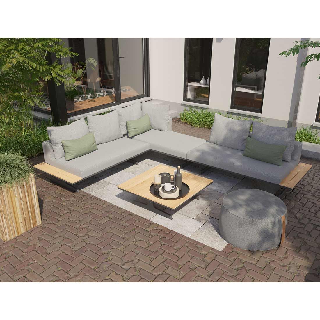 4Seasons Endless Multi-Concept Ecklounge 4-tlg. Aluminium/Teak