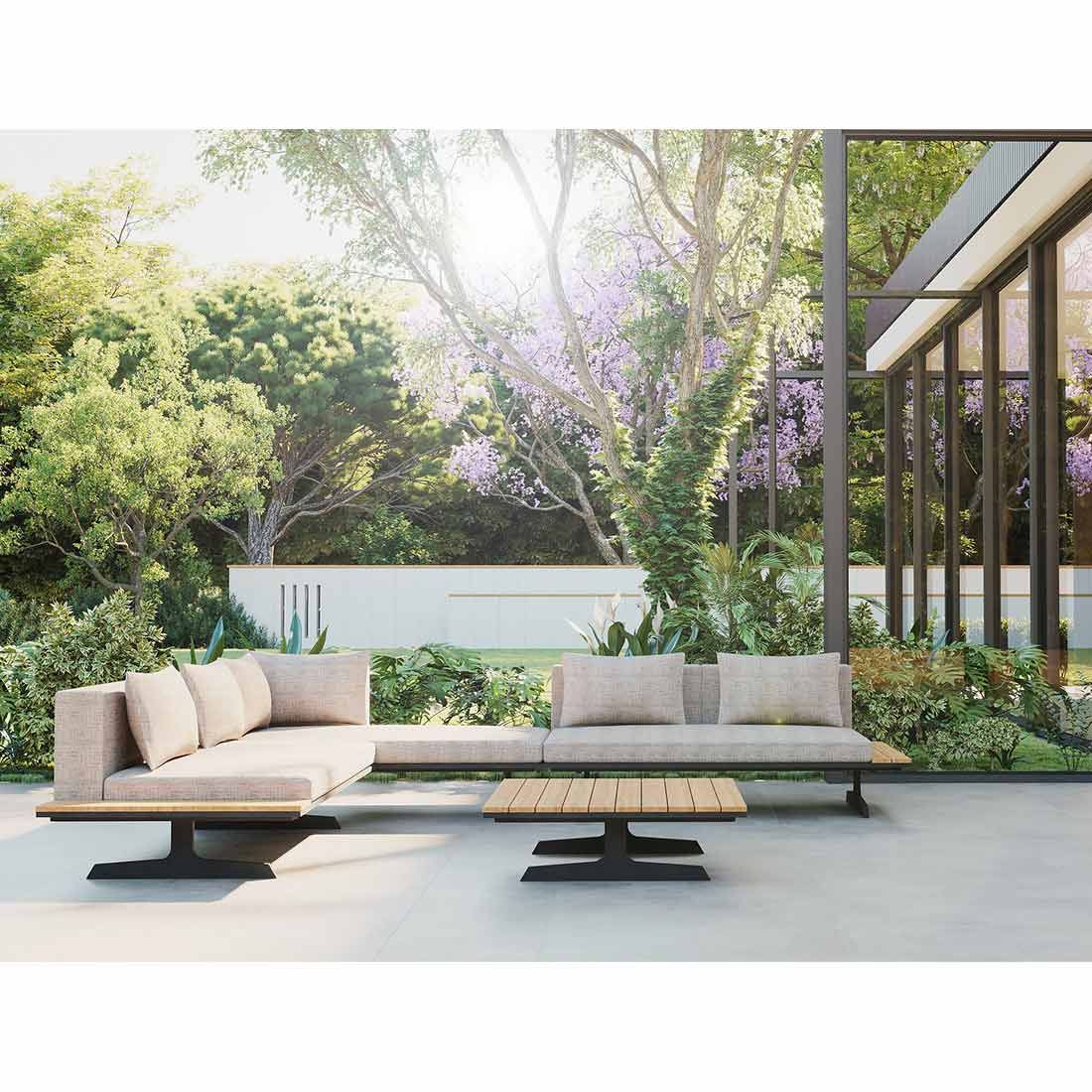 4Seasons Endless Multi-Concept Ecklounge 4-tlg. Aluminium/Teak