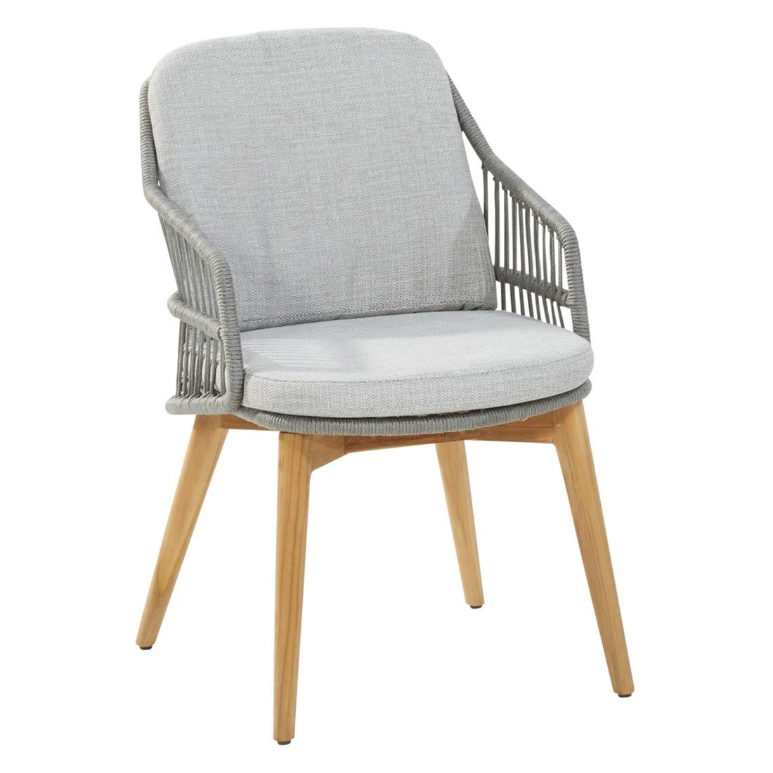 4Seasons Sempre Diningsessel Teak/Rope inkl. Kissen