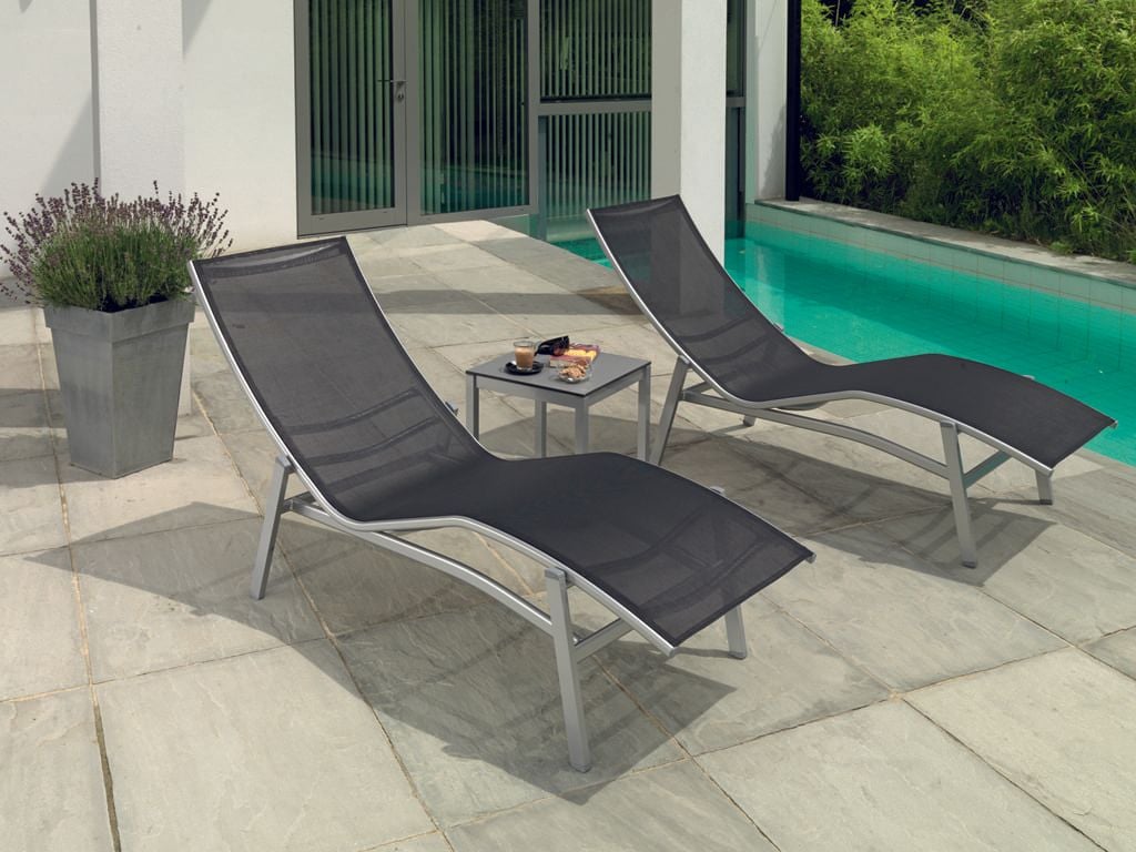 Karasek Caribic Stapelliege Aluminium/Textilene