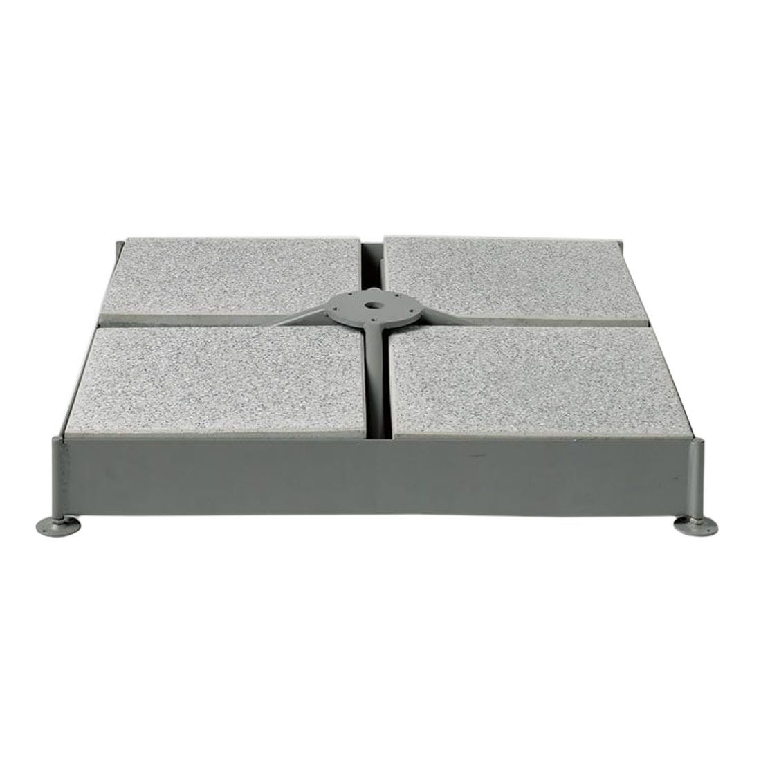 Glatz Schirmsockel M4 für 12 Platten - grau 91x91x15 cm - ohne Platten - ohne Standrohr