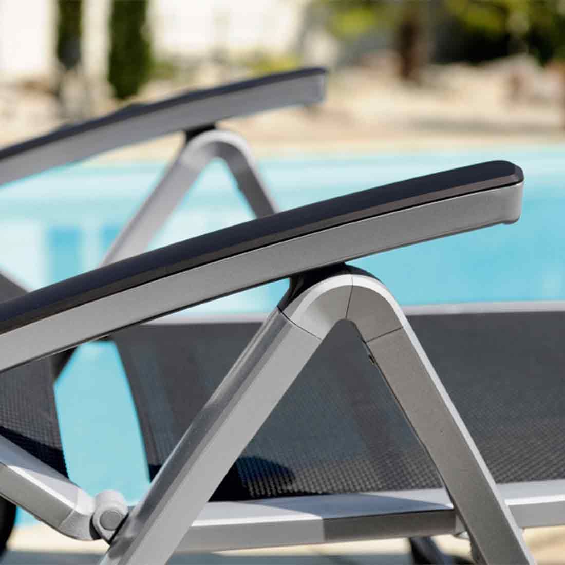 Sieger Trento Gartenliege klappbar Aluminium/Textilene