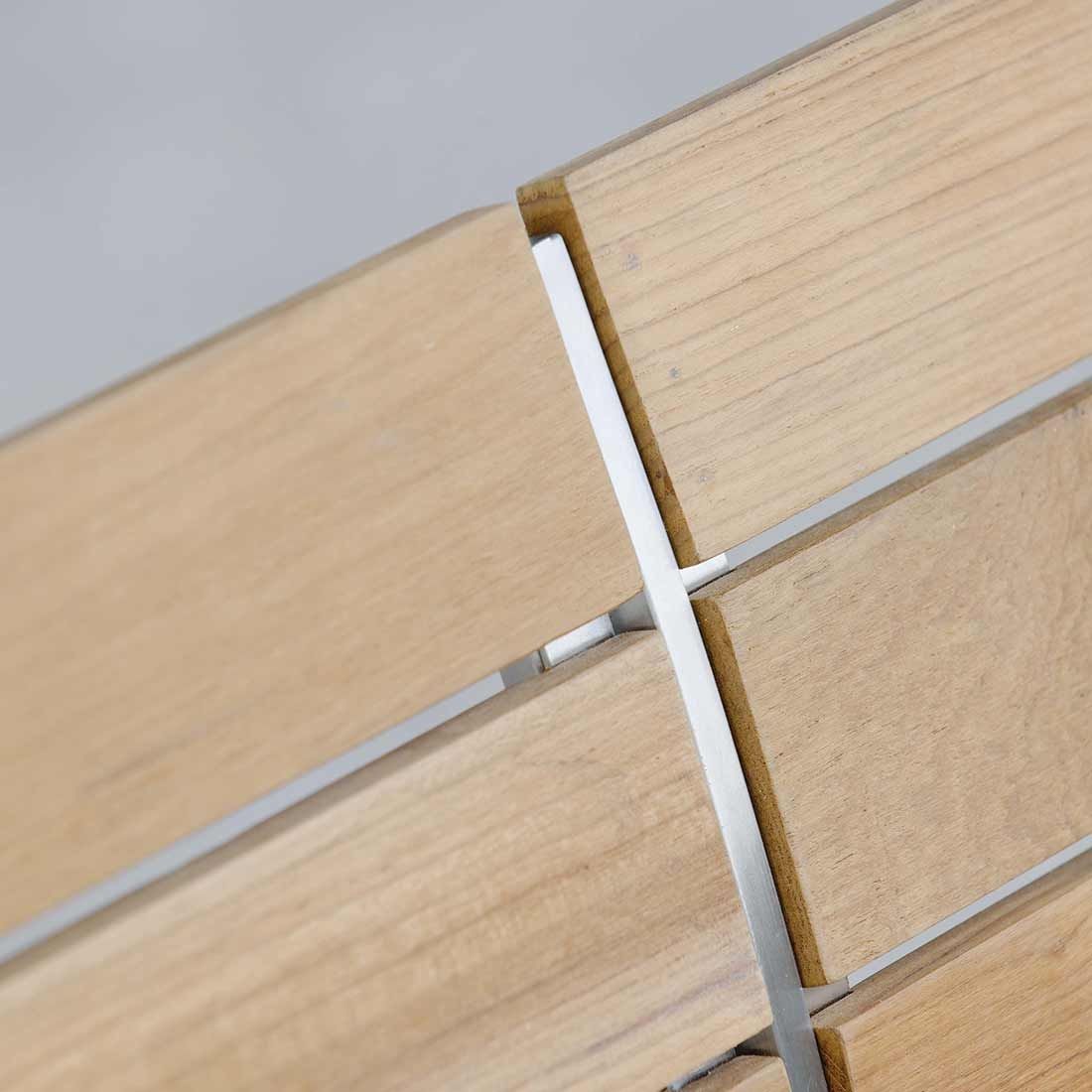 Stern Savona Sitzer-Bank Edelstahl/Teak