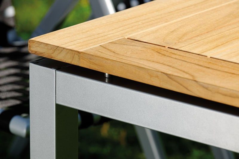 Stern Gartentisch-Platte 90x90cm Teak