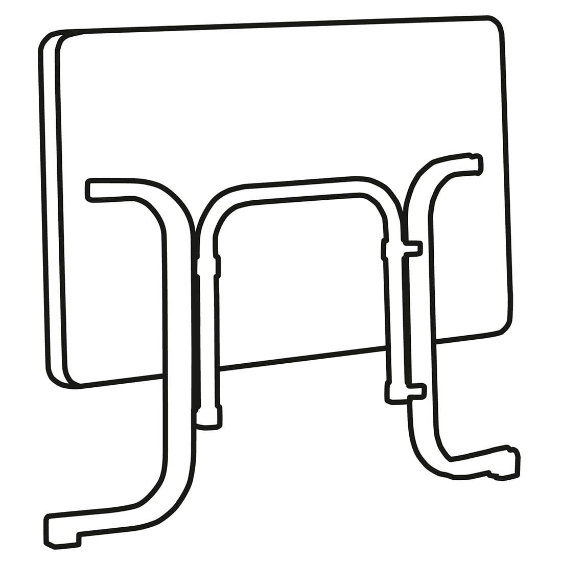 Sieger Boulevard Klapptisch 115x70 cm Stahl/Mecalit