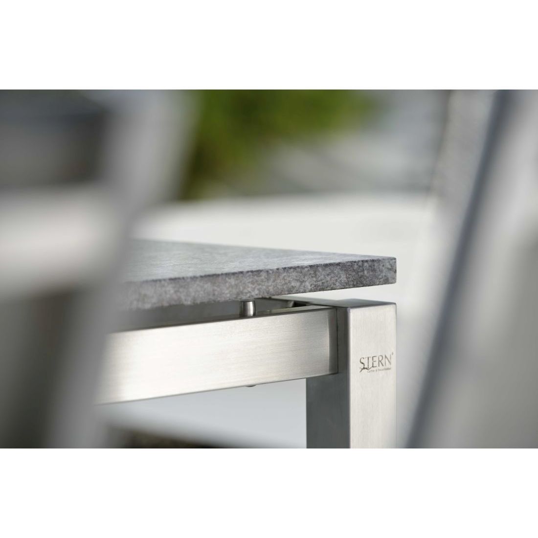 Stern Gartentisch-Gestell 130x80cm Edelstahl Vierkantrohr