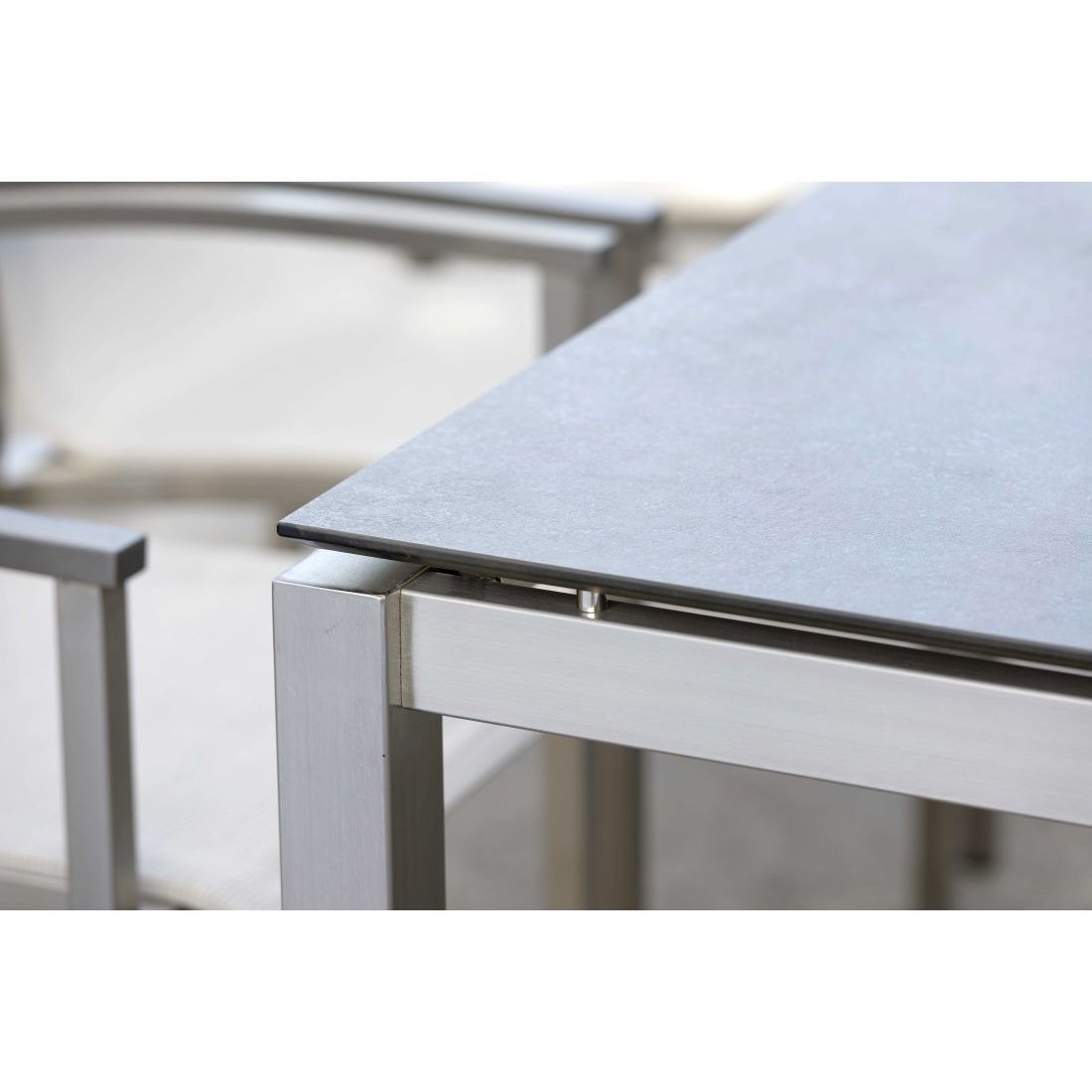 Stern Gartentisch-Gestell 130x80cm Edelstahl Vierkantrohr