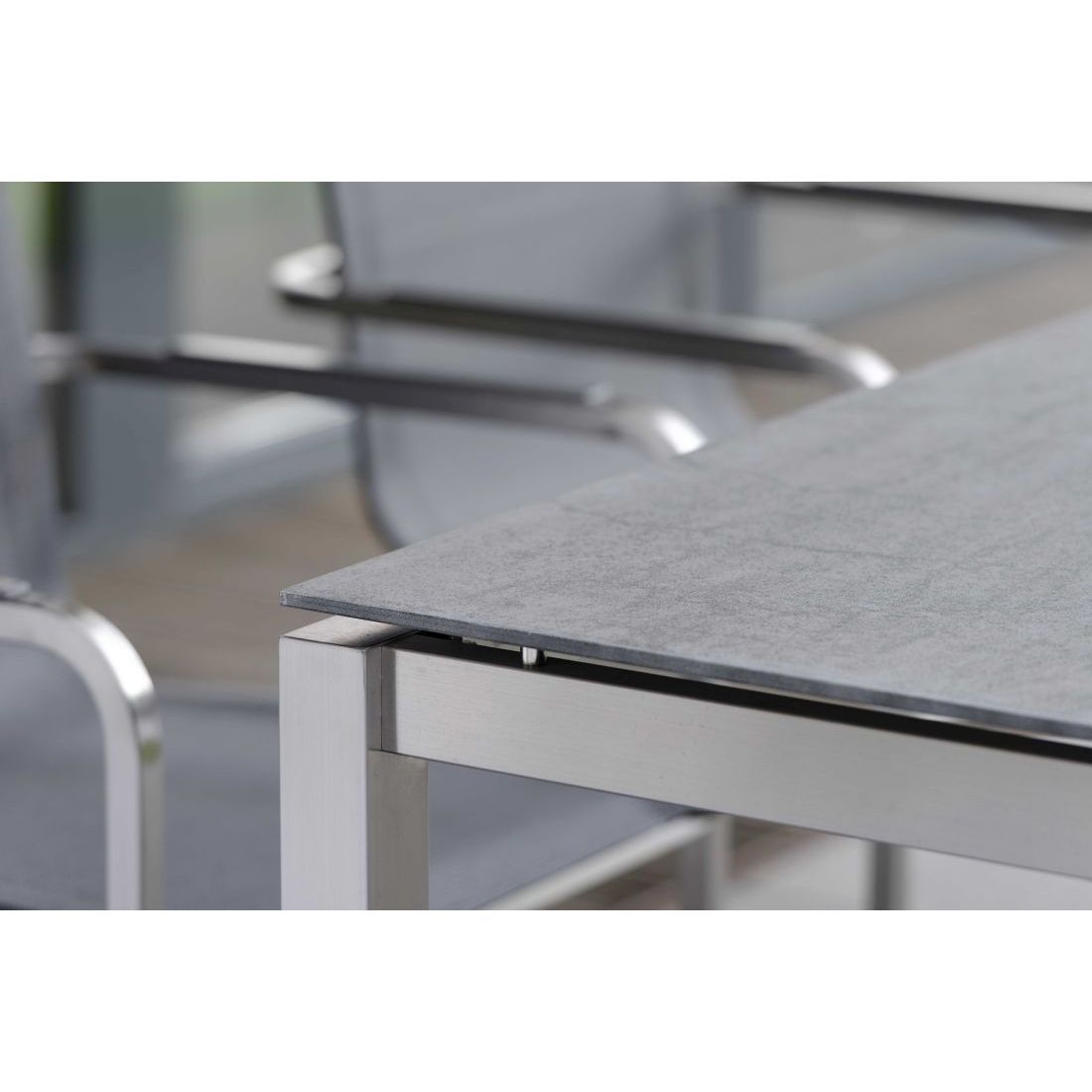 Stern Gartentisch-Gestell 130x80cm Edelstahl Vierkantrohr
