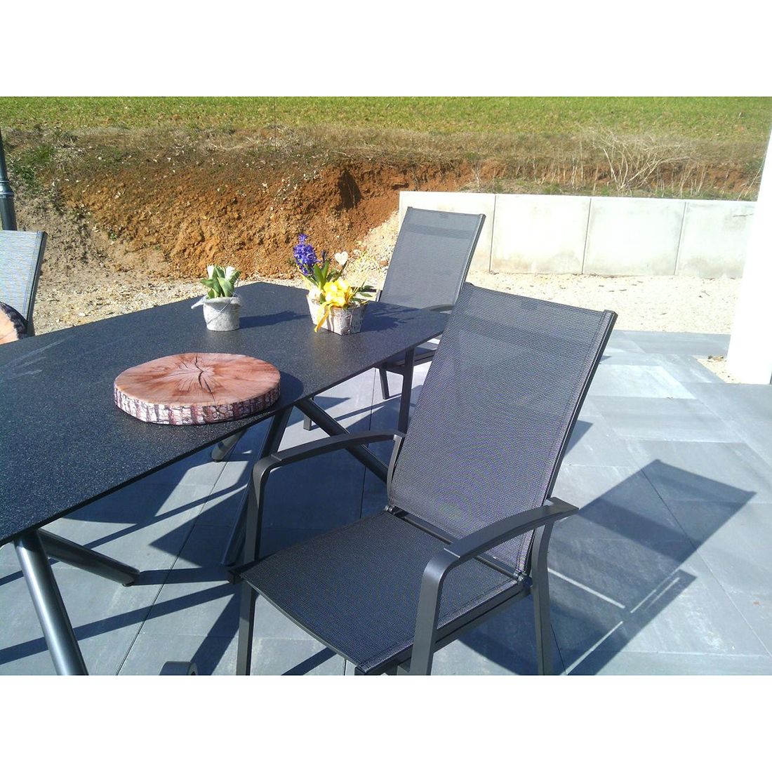 Stern Olivo Stapelsessel Aluminium/Textilene