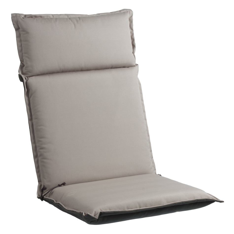 Melegant design Sesselauflage hoch 124x52x7cm uni - Wendepolster grau/grün
