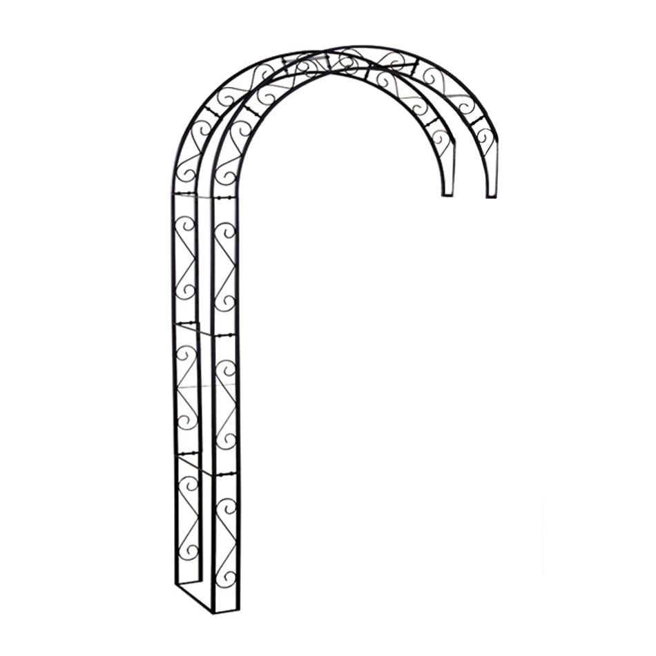 Rosenbogen Cambridge, Metall schwarz 130x35x245cm