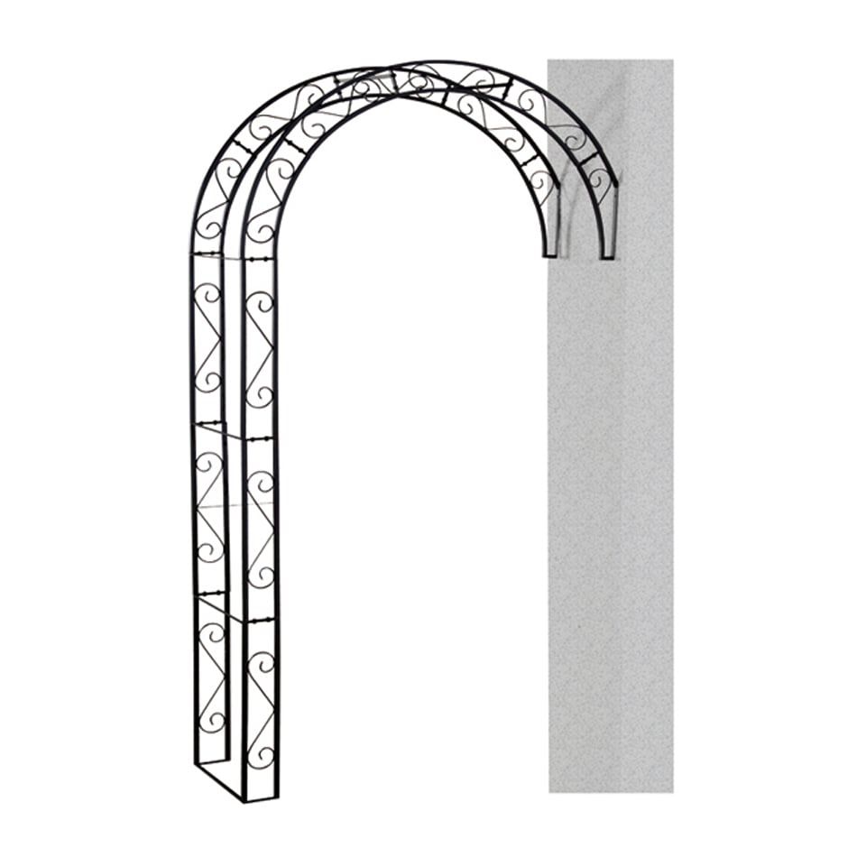 Rosenbogen Cambridge, Metall schwarz 130x35x245cm