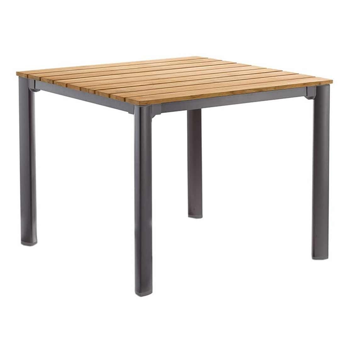 Sieger Gartentisch 95x95 cm Aluminium/Teak