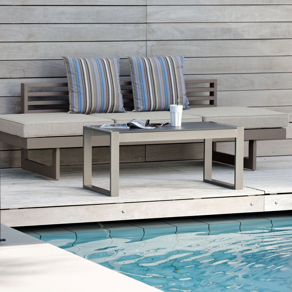 stern holly bank liege aluminium inklusive kissen limited edition taupe perlgrau garten und freizeit