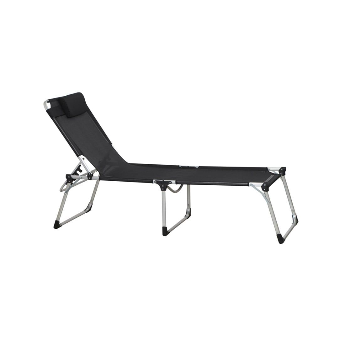 Siena Garden Sole Klappliege Aluminium Textilene Silber Schwarz Garten Und Freizeit