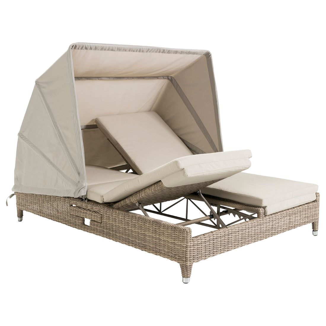 Domus Ventures Cleveland Lecce Loungeliege Halbrundgeflecht/Olefin