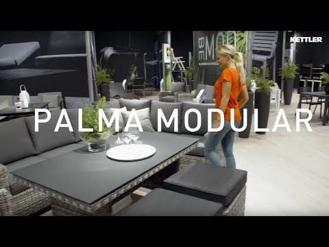 Kettler Palma Modular Endmodul Links Aluminium/Geflecht inklusive Kissen