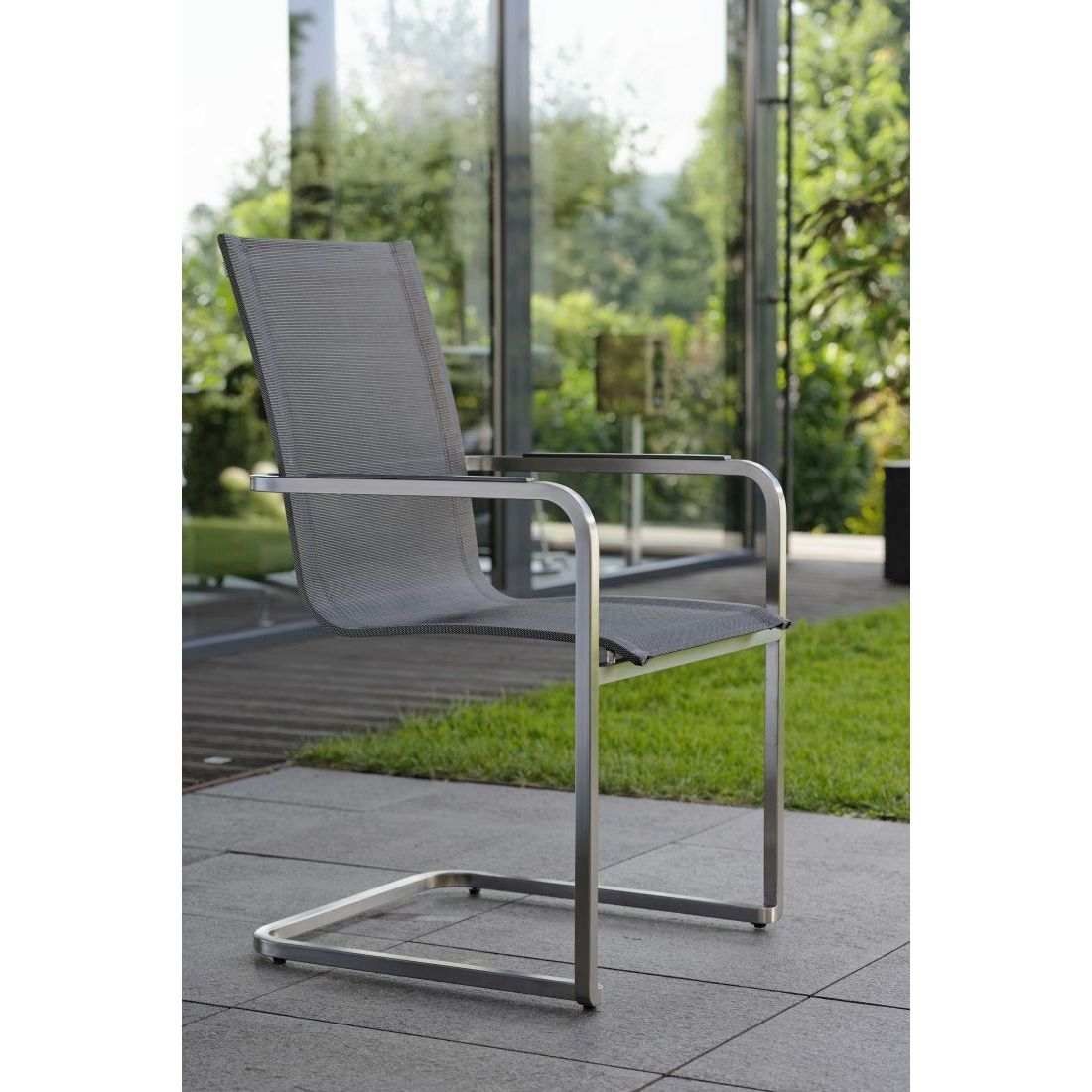 Stern Evoee Freischwinger Edelstahl/Textilene