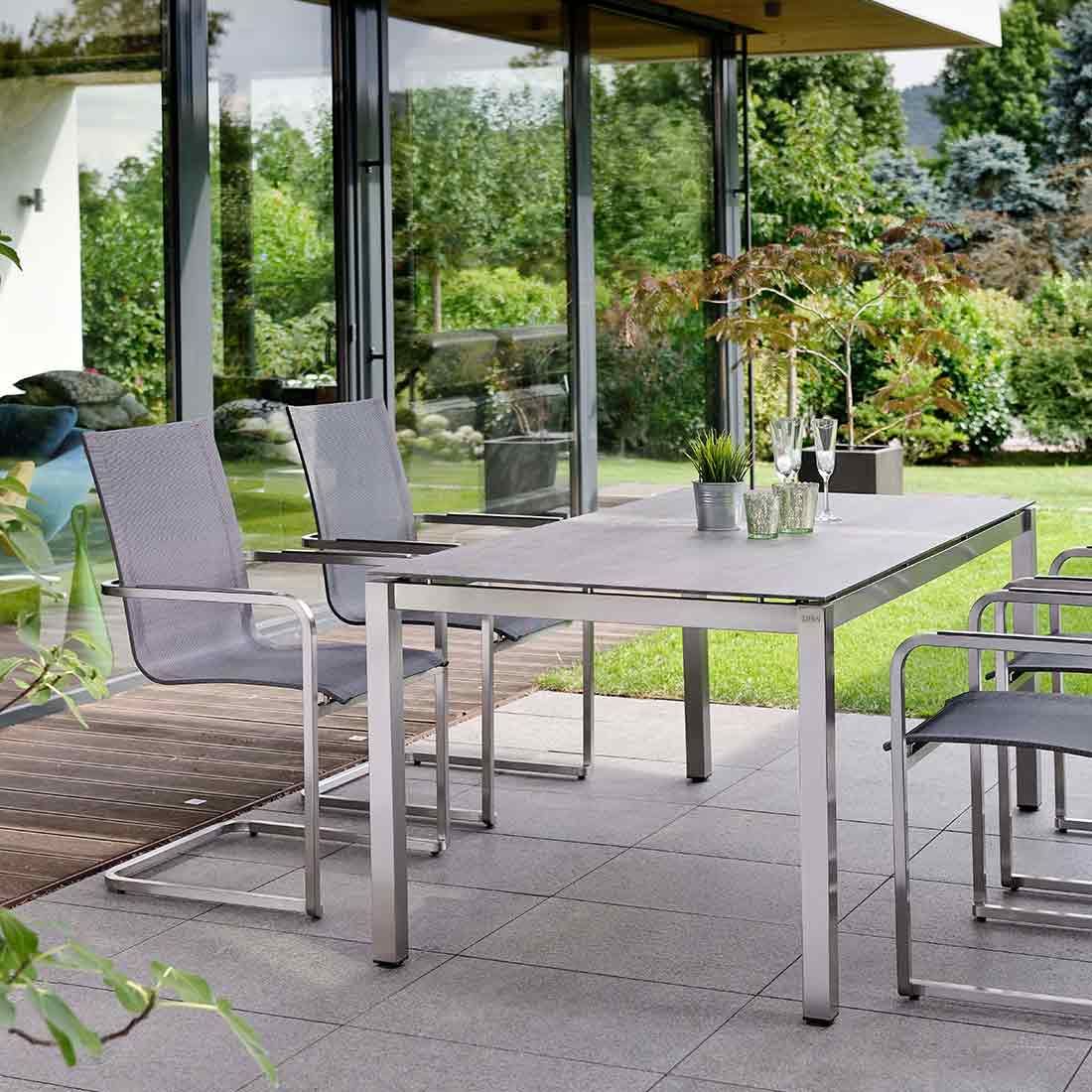 Stern Evoee Freischwinger Edelstahl/Textilene