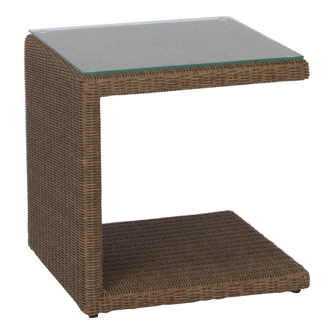 Garten Beistelltisch Rattan