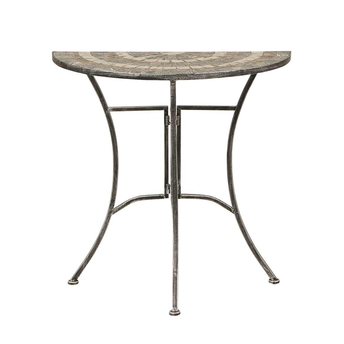 Siena Garden Felina Anstelltisch 69x35x71cm Eisen/Naturstein-Mix