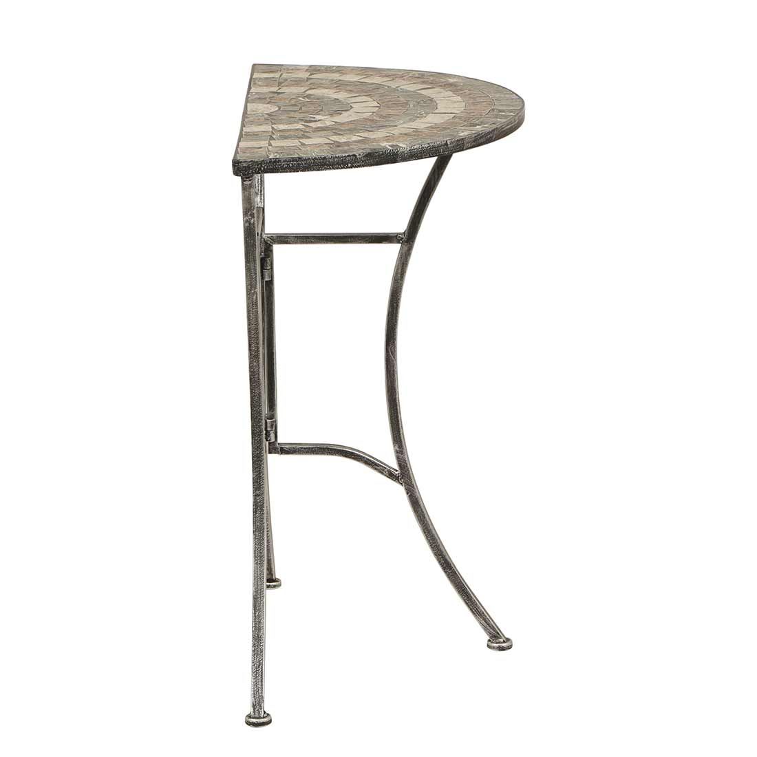 Siena Garden Felina Anstelltisch 69x35x71cm Eisen/Naturstein-Mix
