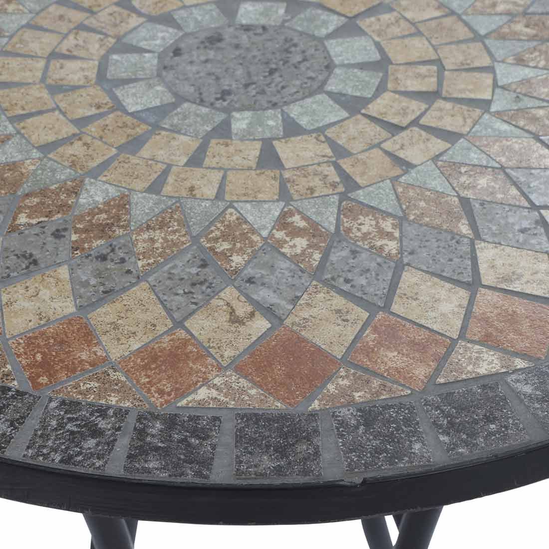 Siena Garden Prato Tisch Ø60cm Stahl/Mosaikoptik