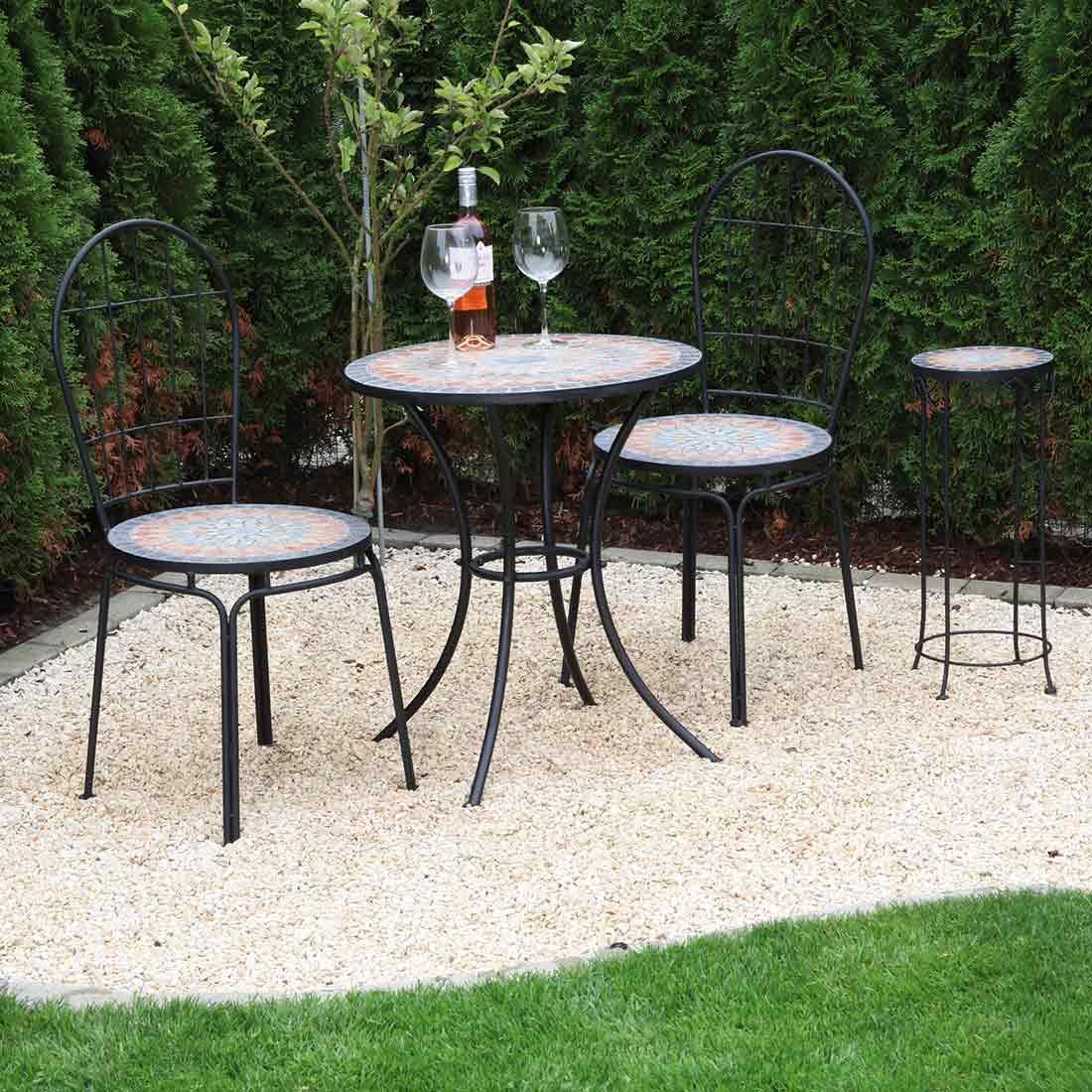 Siena Garden Prato Tisch Ø60cm Stahl/Mosaikoptik
