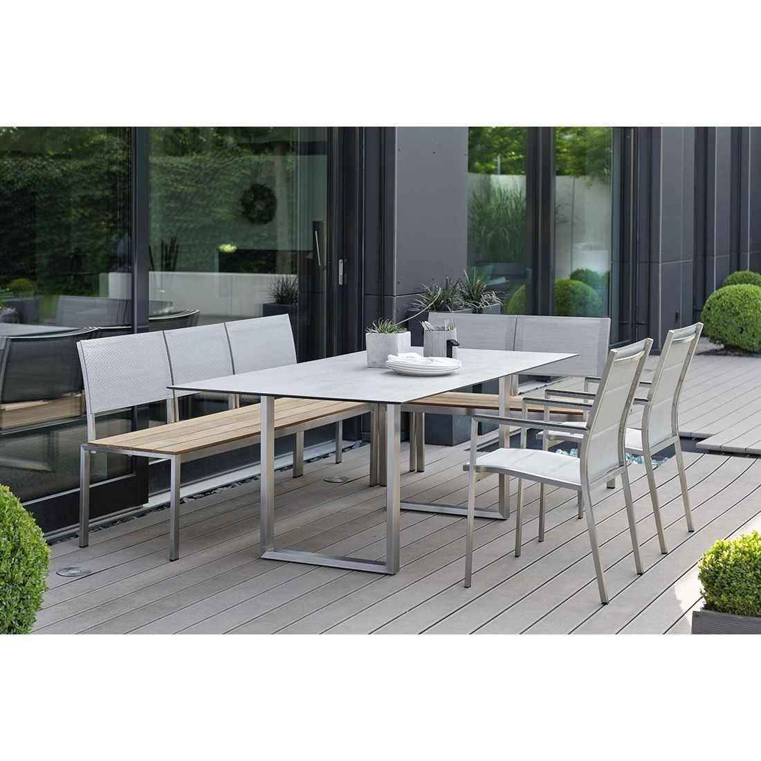 Stern Kufentisch 200x100 cm Edelstahl/Silverstar 2.0